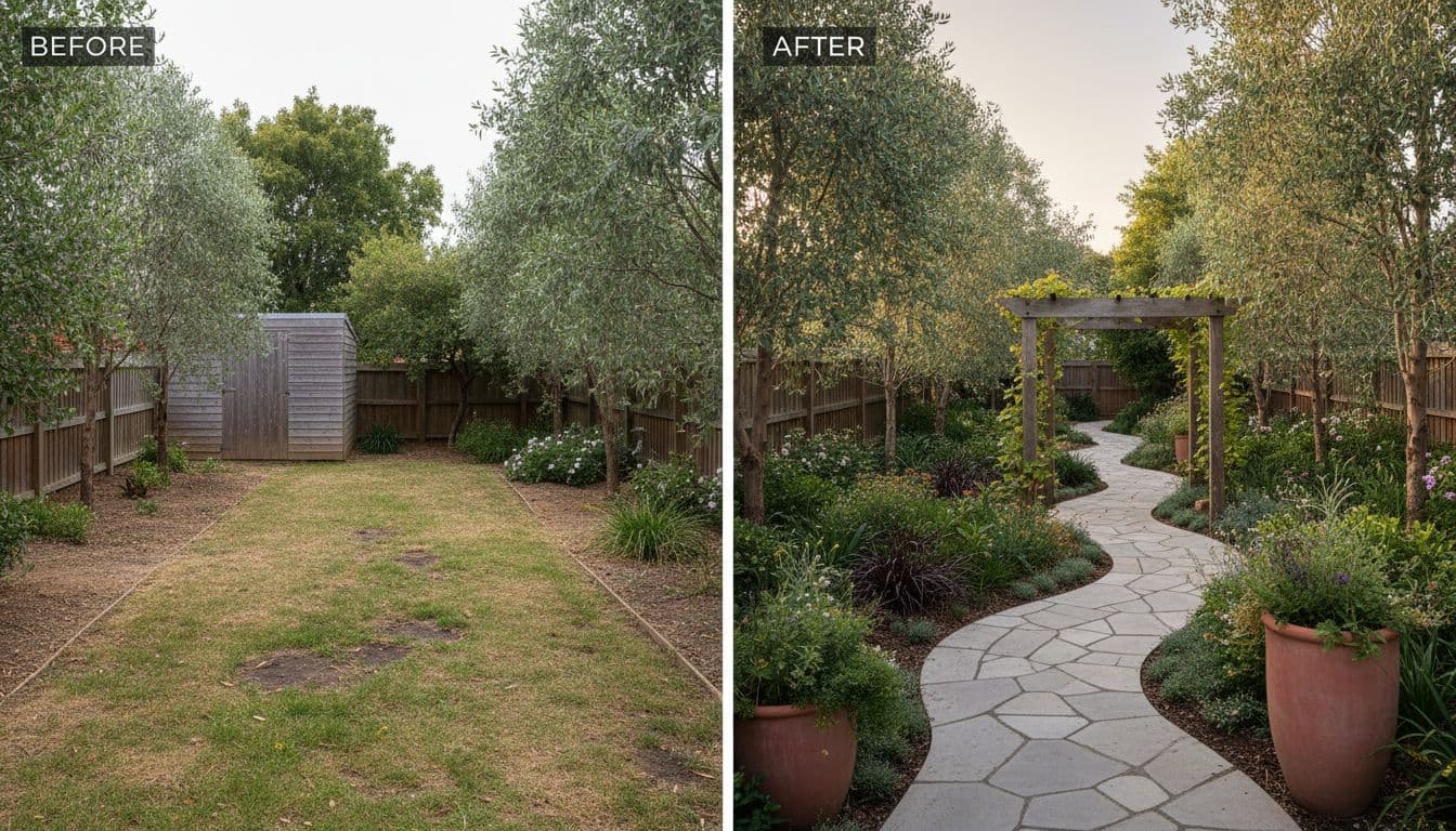 FlorAI AI Garden Design before and after